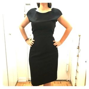 Theory Black Gaberdine dress